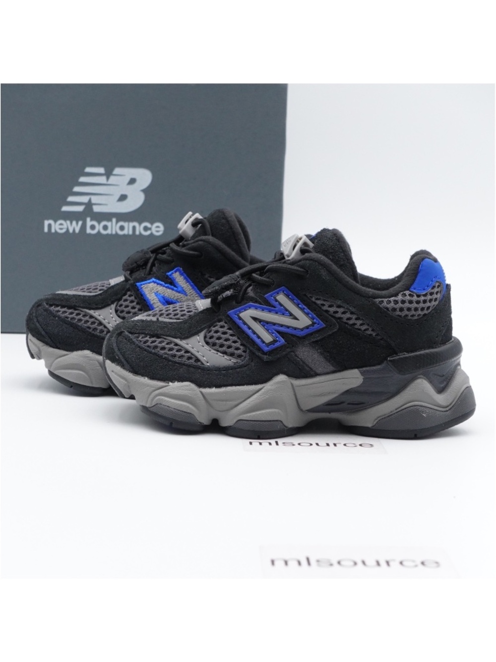 NEW Toddler Kid's New Balance 9060 Suede Sneakers IV9060JL Black/Grey